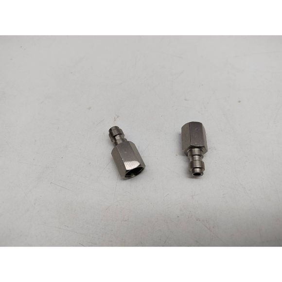 Set of 2 Universal 1/8 BSPP Female Connector, Quick-Disconnect Copper Plug - Picture 1 of 2